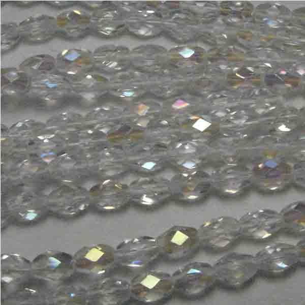 Crystal Ab Fire Polish Oval 7X5MM