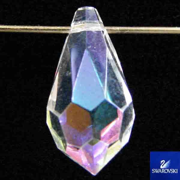 Crystal Ab Machine Cut 16X8MM Tear Drop