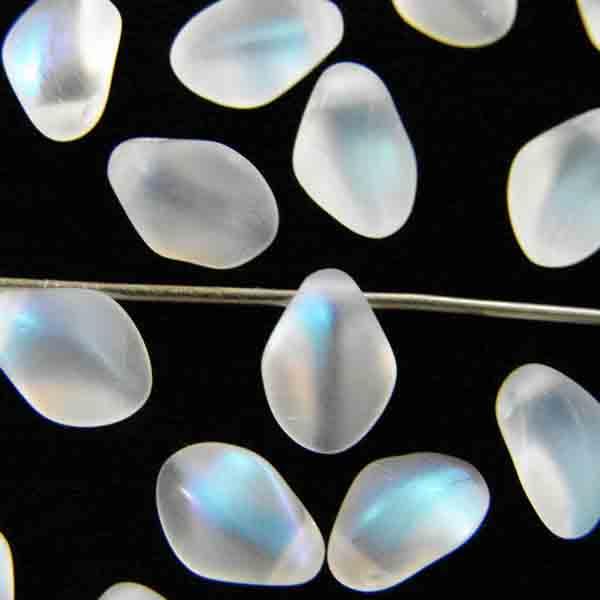 Crystal Matte AB Curved Petal Dagger 8X6MM