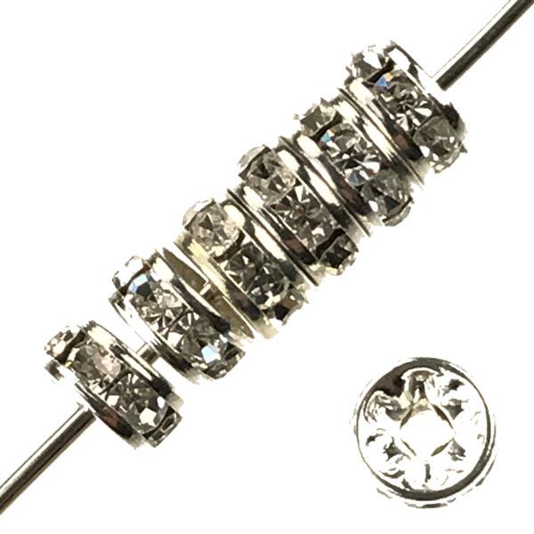 Crystal Silver 5MM Swarovski Rhinestone Rondelle