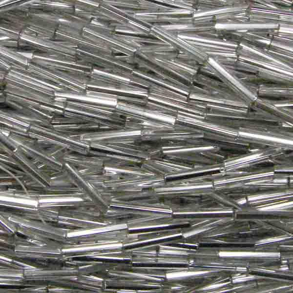 Crystal Silver Lined Size 5 (12MM) Bugle Bead