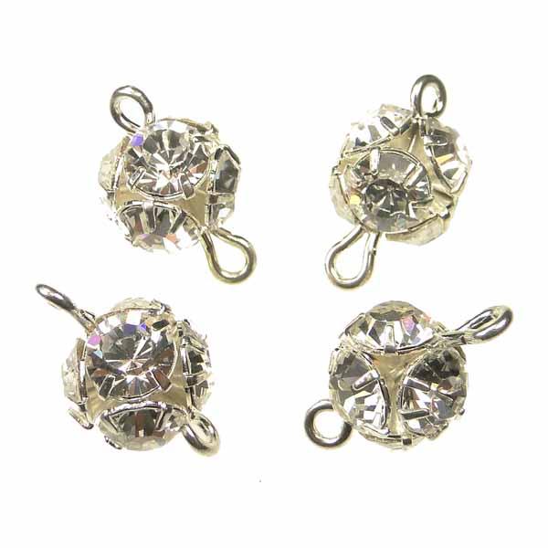 Crystal W/Silver Setting Rhine