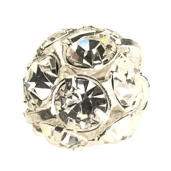 Crystal With Silver Plate 12MM Rhinestone Ball