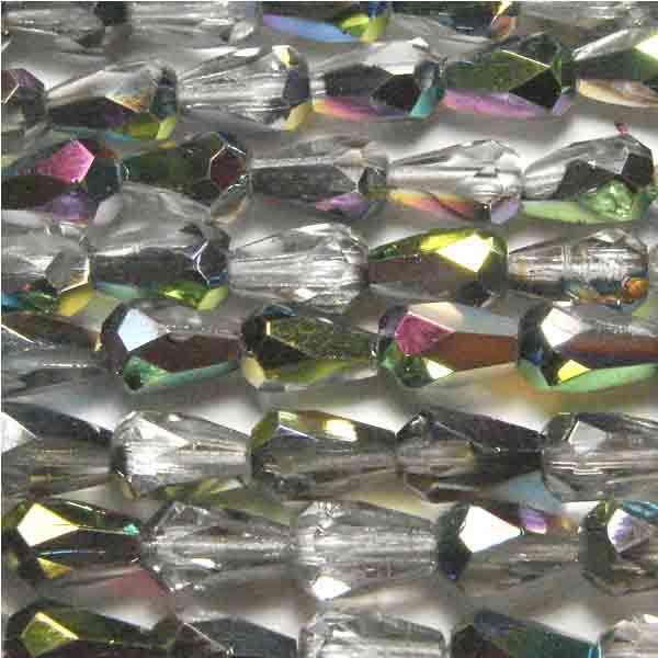 Crystal With Vitrail 7X5MM Fire Polish Tear