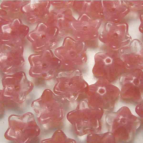 Crystal with Dusty Rose 9MM Flower_