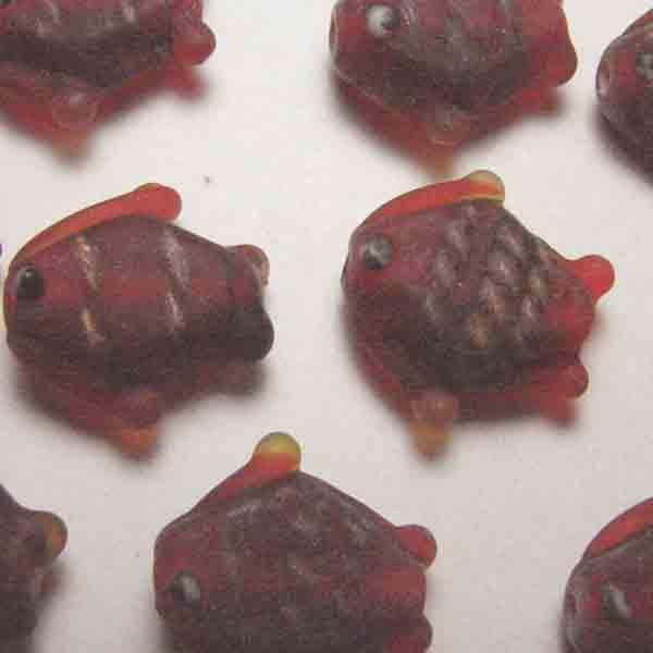 Cuba Red 17x9MM Decorated Fish