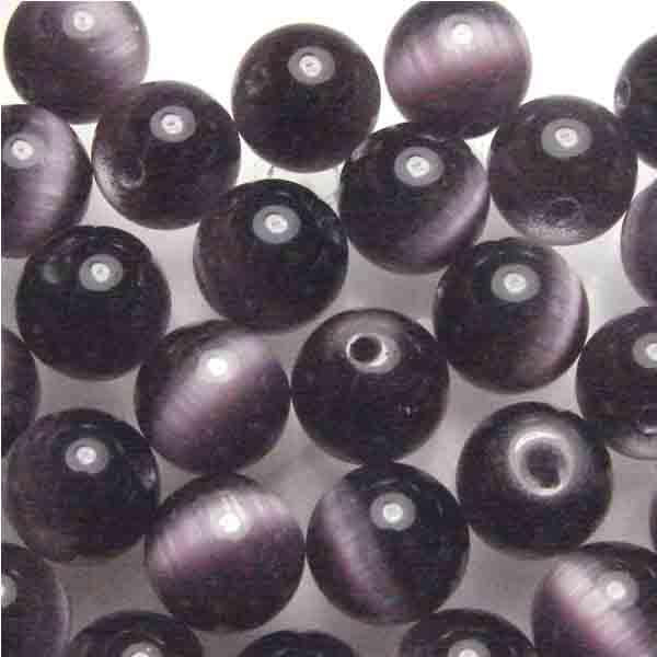 Dark Amethyst 8MM Cat Eye Ball