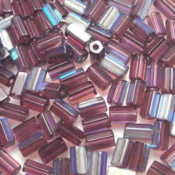 Dark Amethyst AB 6X4MM Cylinder Tube