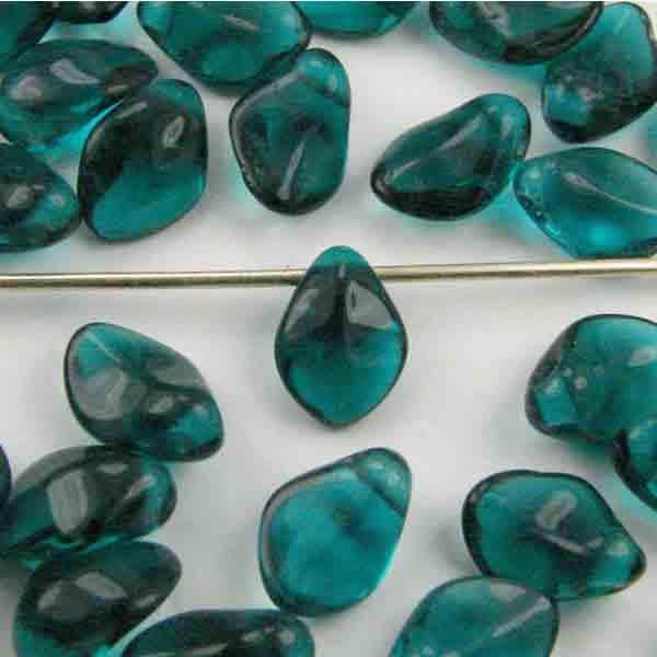 Dark Blue Zircon Curved Petal Dagger 8X6MM