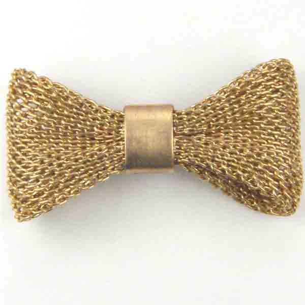 Dark Brass Mesh 29X15MM Bow