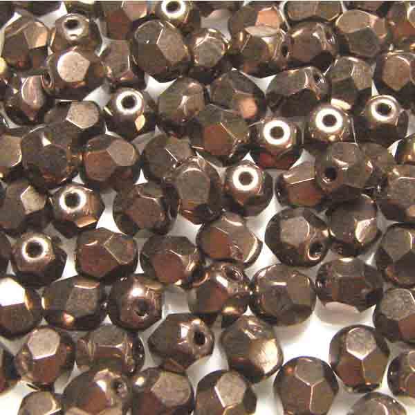 Dark Bronze 6MM Fire Polish Ball