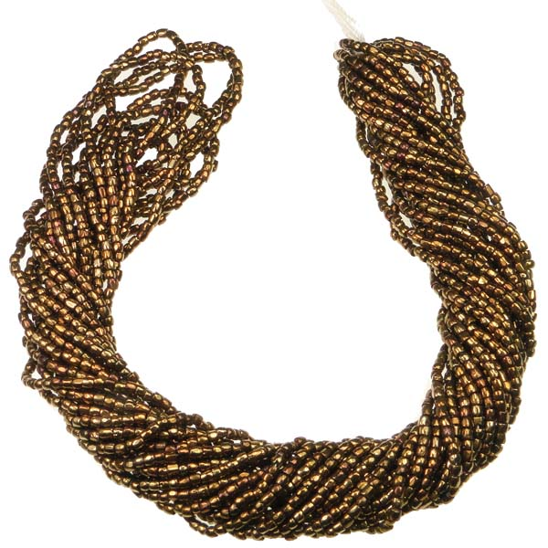 Dark Copper Iris 12/0 3 Cut Seed Bead
