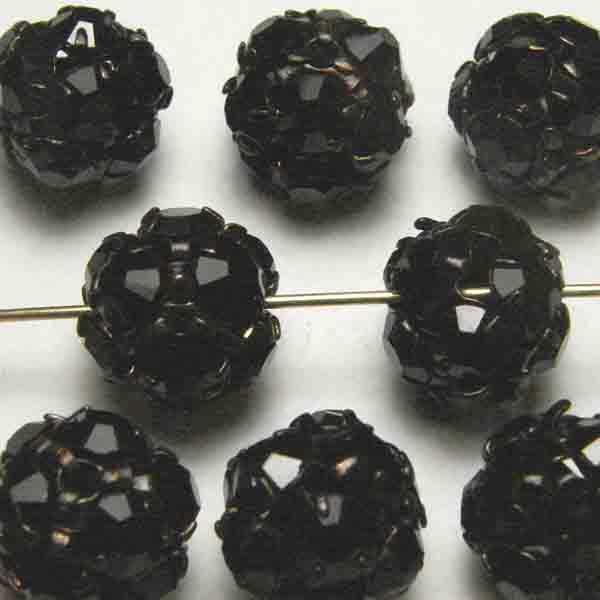 Dark Copper Jet 8MM Rhinestone Ball