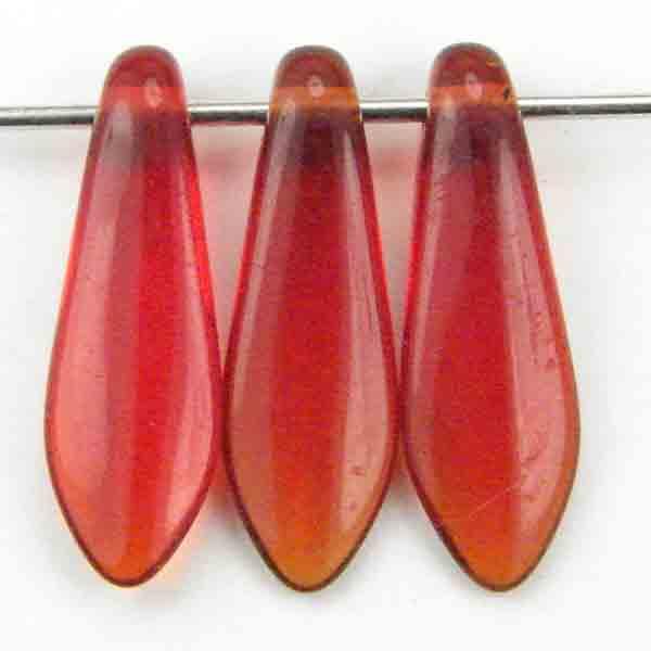 Dark Cuba Red 16x5MM Dagger Pendant