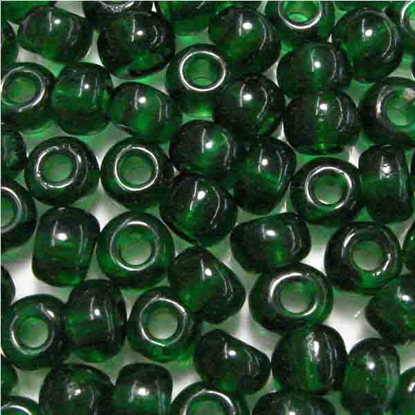 Dark Kelly Green 7MM Vintage Crow Bead