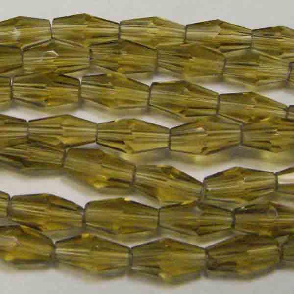 Dark Olive Cut 8x4MM Bicone