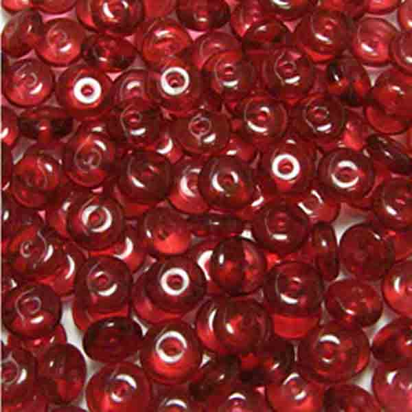 Dark Rose 6x3MM Belly Rondelle