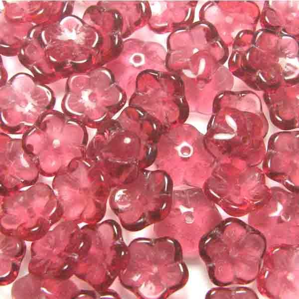 Dark Rose 9X4MM 3-D Flower Blossom