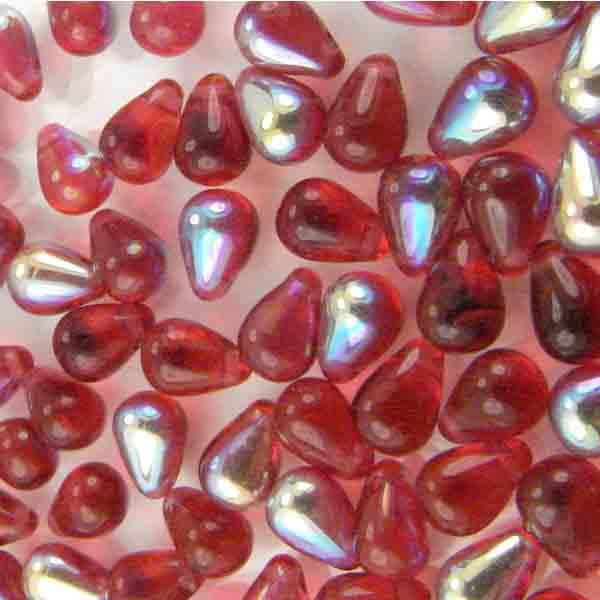 Dark Rose Ab 6x4MM Tear Drop