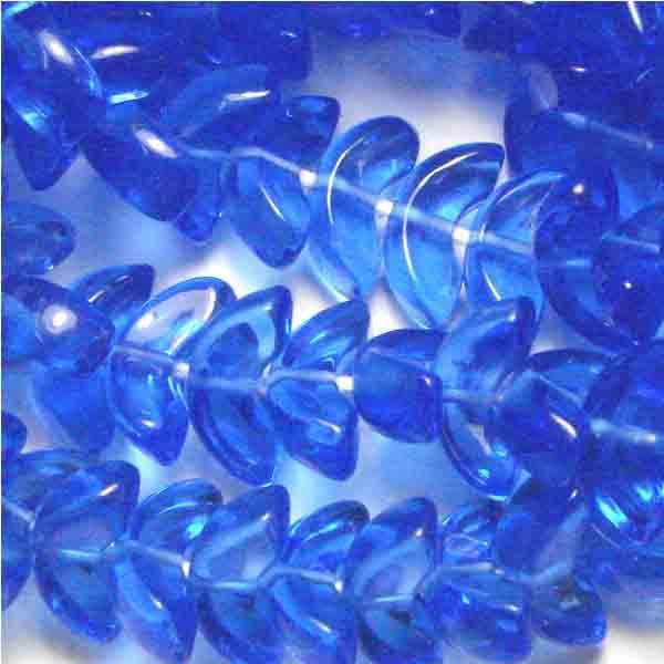 Dark Sapphire 14x6MM Wing Crescent Bead