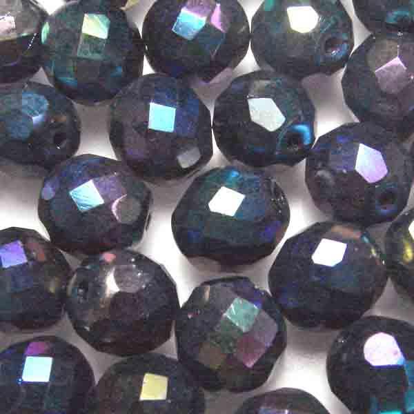 Dark Scarabee 10MM Fire Polish Ball