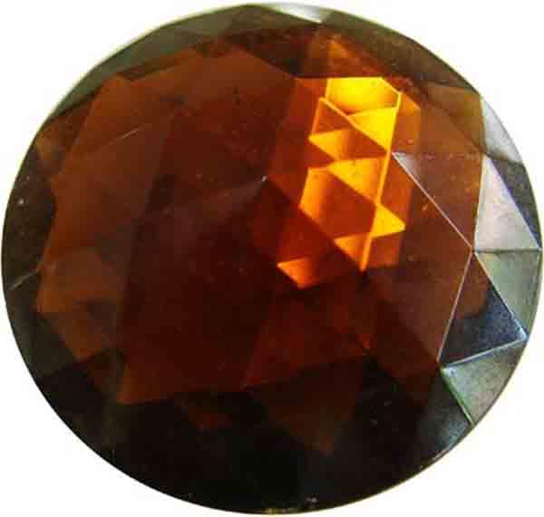 Dark Topaz 35MM Flatback Faceted