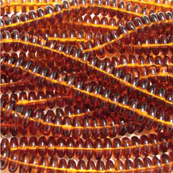 Dark Topaz 6x3MM Belly Rondelle