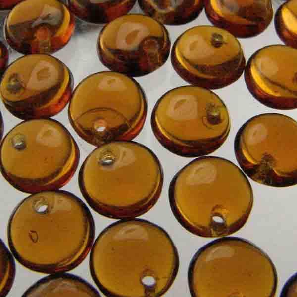 Dark Topaz 6MM Lentil Drop