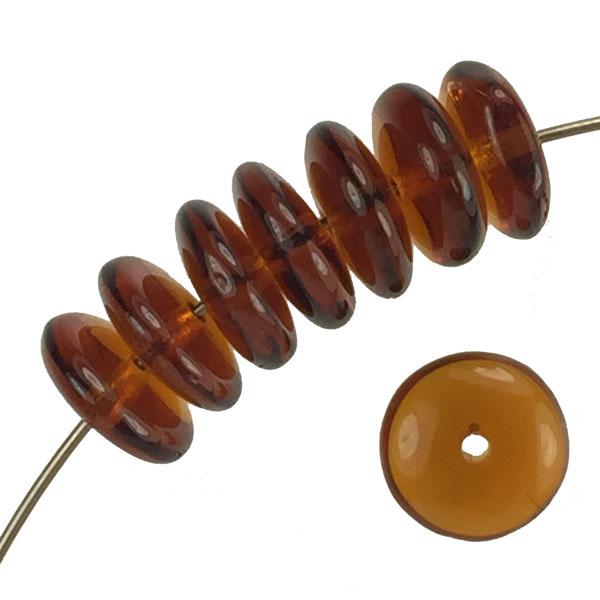 Dark Topaz 8X4 Belly Rondelle