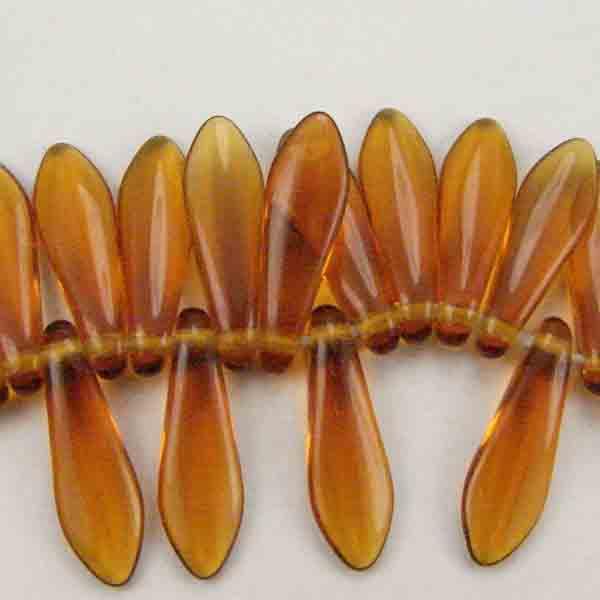 Dark Topaz Dagger 15X5 Dagger Pendant