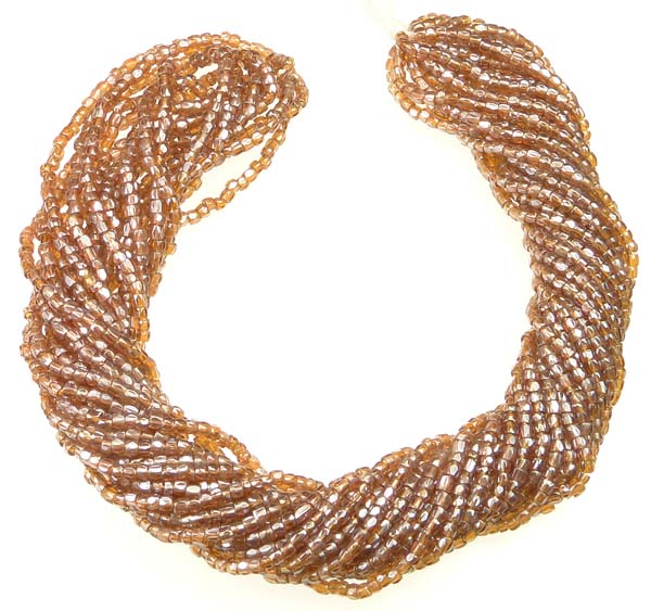 Dark Topaz Lustre 12/0 3 Cut Seed Bead