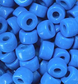 Denim Blue 9x6MM Crow Roller Bead