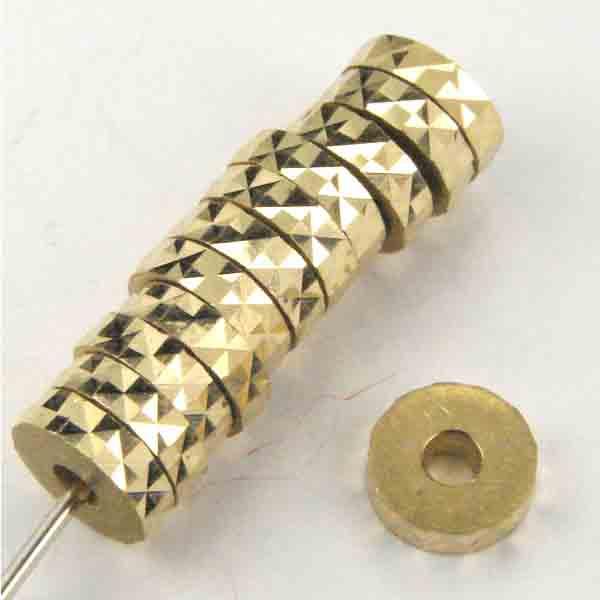 Disk Brass 6X2 Diamond Cut Edg
