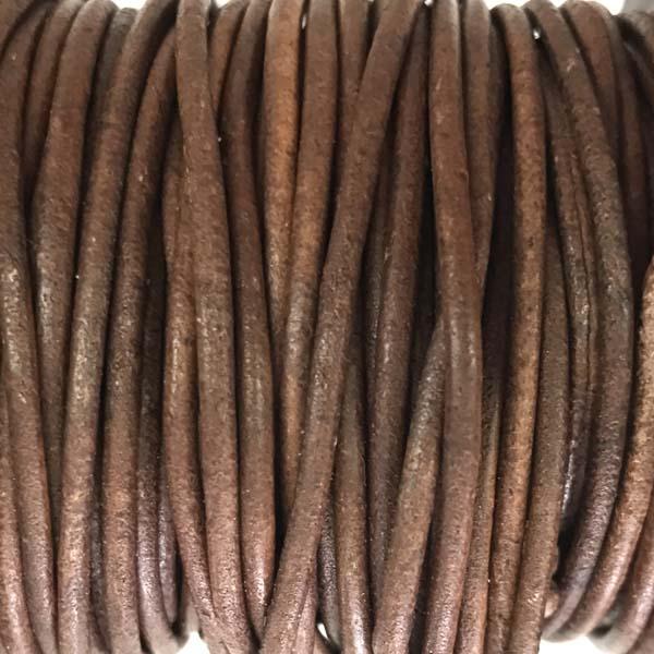 Distressed Brown 2MM Leather Cord