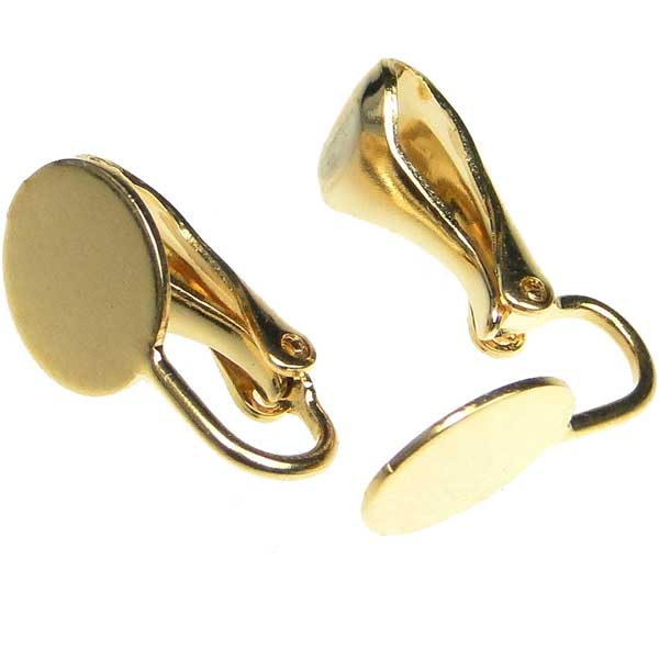 Ear Clip with 10MM Pad Gold Plate