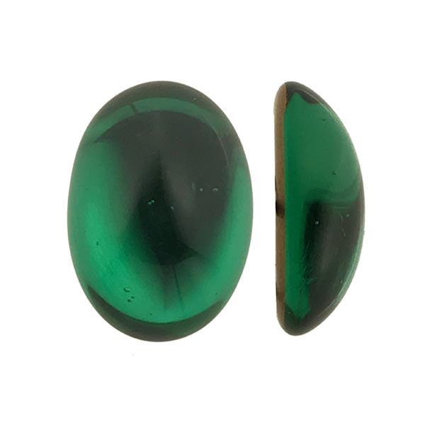 Emerald 14x10MM Foiled Back Cabochon
