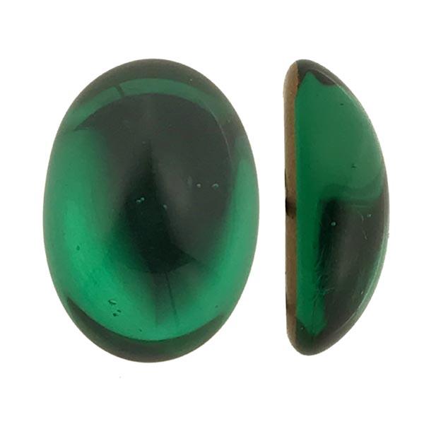 Emerald 18x13MM Foiled Back Cabochon