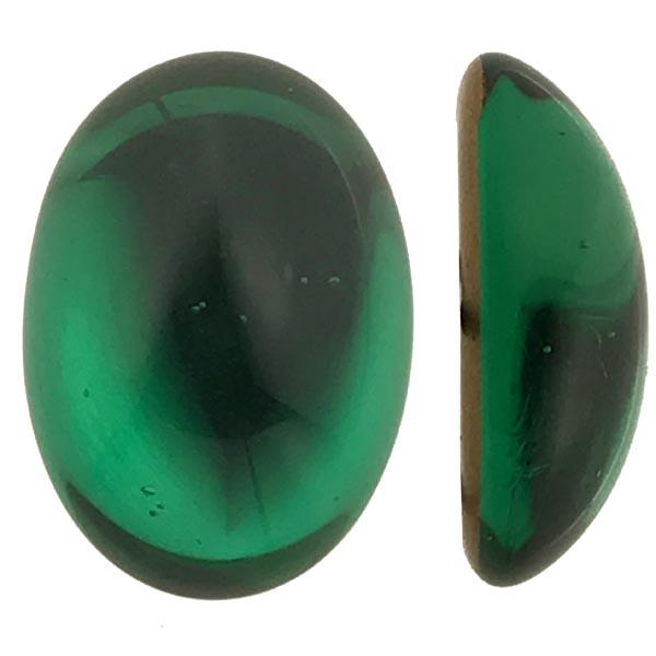 Emerald 25x18MM Foiled Back Cabochon