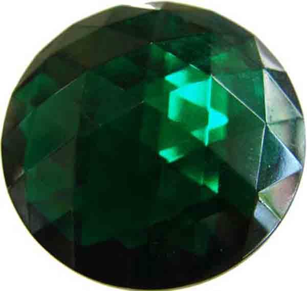 Emerald 35MM Flatback Faceted