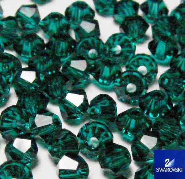 Emerald 3MM Swarovski Bicone Art. 5328