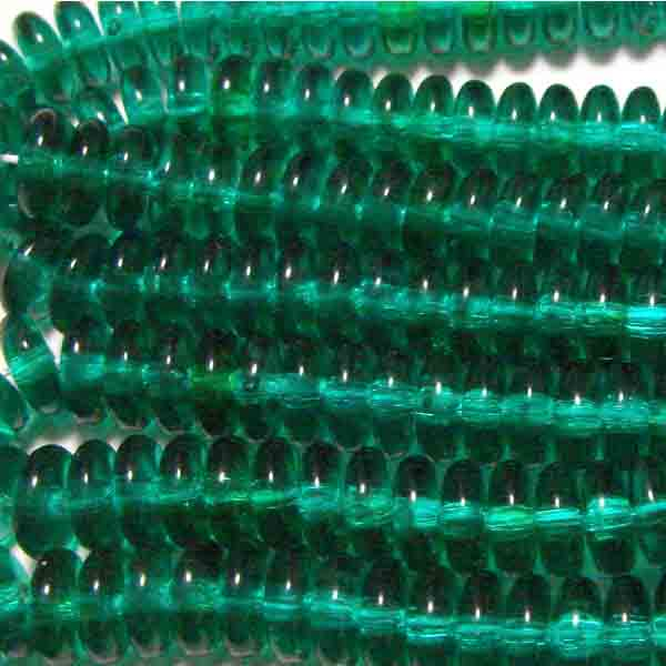 Emerald 6x3MM Belly Rondelle
