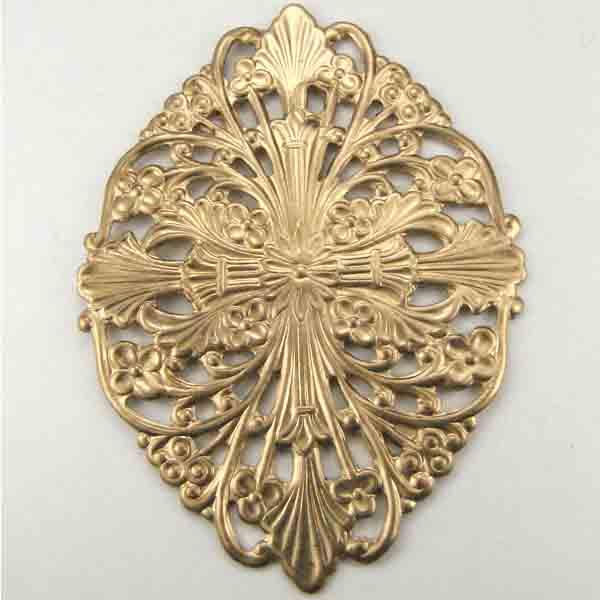 Filigree Brass 57X41 Openwork