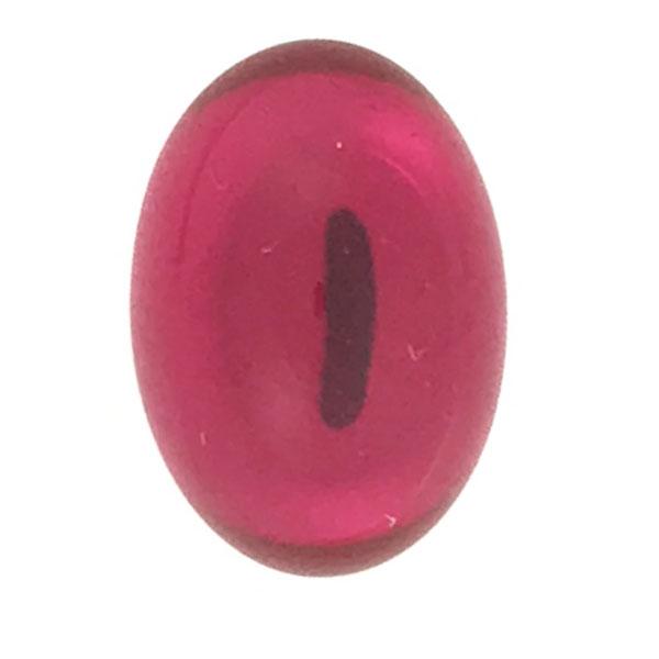 Fuchsia 14x10MM Foiled Back Cabochon