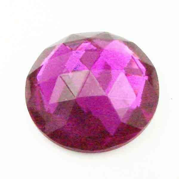 Fuchsia 18MM Table Cut Acrylic Cabochon