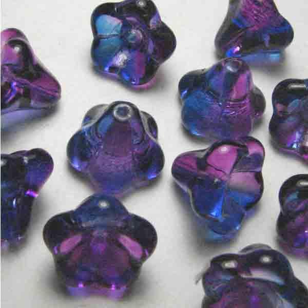 Fuchsia With Capri 2 tone 10x12MM Bell Flower