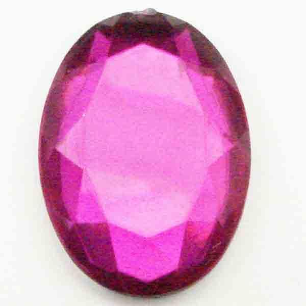 Fuchsias 18x13MM Table Cut Acrylic Cabochon