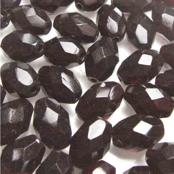 Garnet 11X7MM Fire Polish Oval