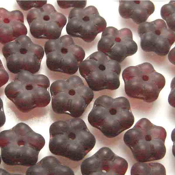 Garnet 3X7MM Matte Flower