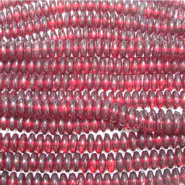 Garnet 6x3MM Belly Rondelle