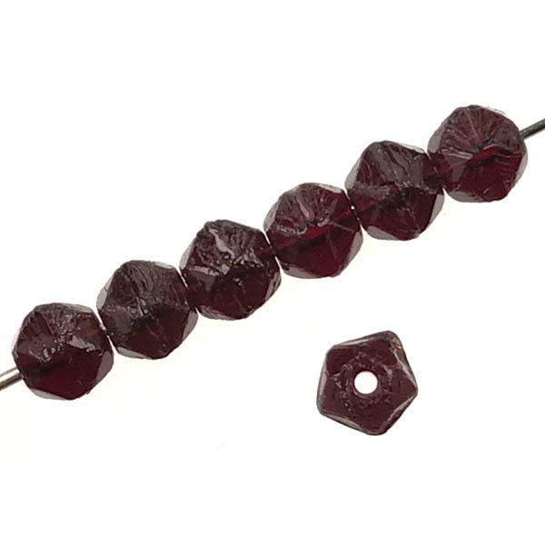 Garnet Vintage 4MM English Cut Ball